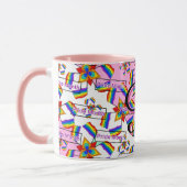 Regenboog Mandala Pride Monogram - Levendig Geomet Mok (Links)