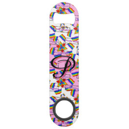 Regenboog Mandala Pride Monogram - Levendig Geomet Speed Flessenopener