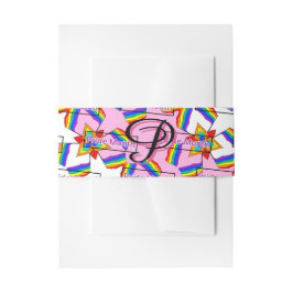 Regenboog Mandala Pride Monogram - Levendig Geomet Uitnodigingen Wikkel