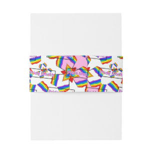Regenboog Mandala Pride Monogram - Levendig Geomet Uitnodigingen Wikkel