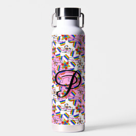 Regenboog Mandala Pride Monogram - Levendig Geomet Waterfles