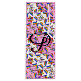 Regenboog Mandala Pride Monogram - Levendig Geomet Wijn Cadeautas