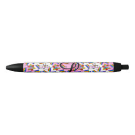 Regenboog Mandala Pride Monogram - Levendig Geomet Zwarte Inkt Pen