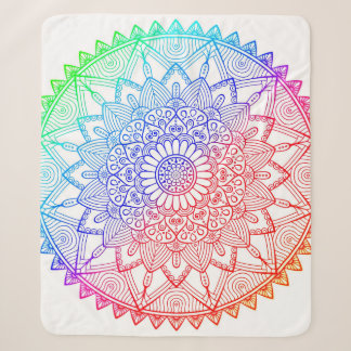 Regenboog Mandala Sherpa Deken