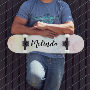 Regenboog Marmer Skateboard Deck Gepersonaliseerde