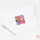 Regenboog Meisje Stickers (Envelop)