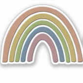 Regenboog met bijtende papiertextuur sticker (Voorkant)