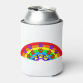 Regenboog met dogverf blikjeskoeler (Blikje Voorkant)
