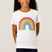 Regenboog met faux glitter t-shirt (Voorkant)