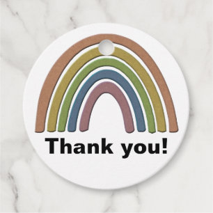 Regenboog met faux-tong voor roestvrij papier bedankjes labels