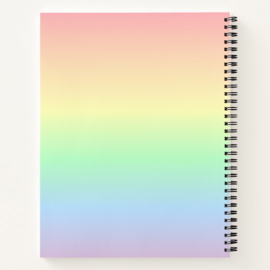 regenboog met parelkleurstoffen notitieboek (Achterkant)
