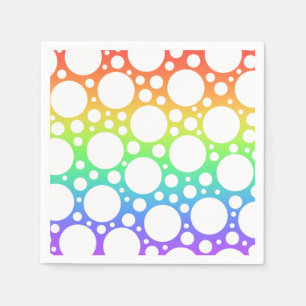 Regenboog met Polka Dots Party Napkins Servet