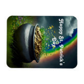 Regenboog met pot van gouden flexibele magneet (Horizontaal)