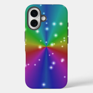 Regenboog met sterren iPhone 16 hoesje