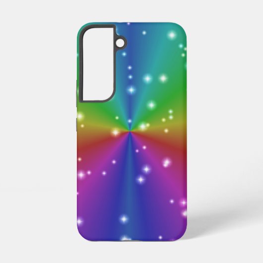 Regenboog met sterren samsung galaxy hoesje (Achterkant)