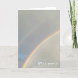 Regenboog met sympathiekaart - leeg van binnen aankondiging