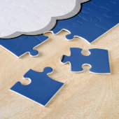 Regenboog met witte wolken legpuzzel (Zijkant)