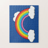 Regenboog met witte wolken legpuzzel (Verticaal)