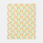 Regenboog met wolk Lichtgroen Fleece Deken (Voorkant)