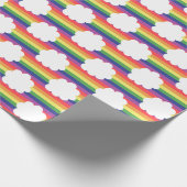 Regenboog met wolken cadeaupapier (Hoek)