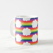 Regenboog met wolken koffiemok (Voorkant links)