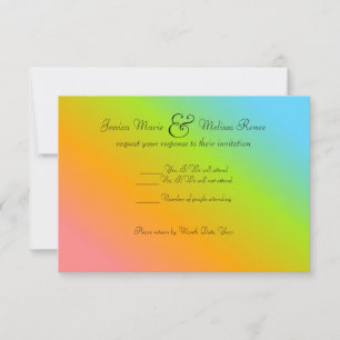 Regenboog Mix - RSVP Kaartje