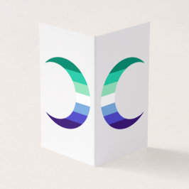 Regenboog MLM Pride Halve Manen Wenskaart Visitekaartjes