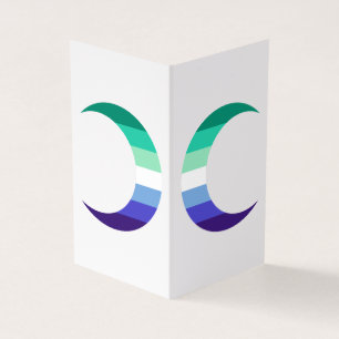 Regenboog MLM Pride Halve Manen Wenskaart Visitekaartjes