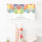 Regenboog Moderne Franje Bachelorette Feestje Spandoek (Insitu)