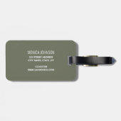 Regenboog Monogram Aangepaste naam  Streep Bagagelabel (Achterkant horizontaal)