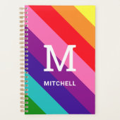 Regenboog Monogram Naam 8 Streep Organizer (Voorkant)