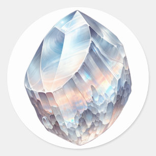 Regenboog Moonstone Crystal Metafysische Healing Ronde Sticker