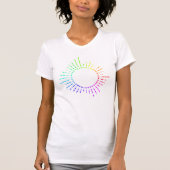 Regenboog morse code t-shirt (Voorkant)