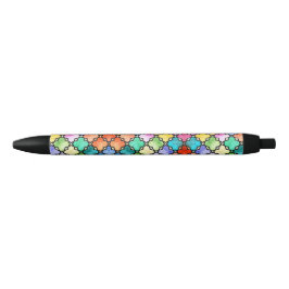 Regenboog mozaïek patroon zwarte inkt pen
