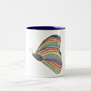 Regenboog Mozaïek Vlinder Schilderen Mokken