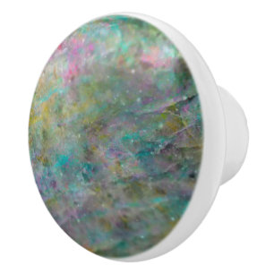 Regenboog Multi Kleur Kristal Steen Knikker Keramische Knop