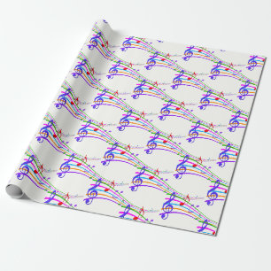regenboog muziek cadeaupapier