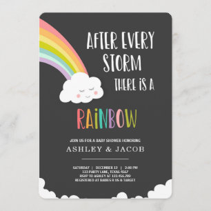 Regenboog na een verliesneutraal Baby shower Kaart