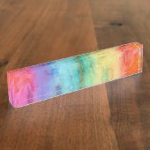 Regenboog Naambordje (Zijkant)