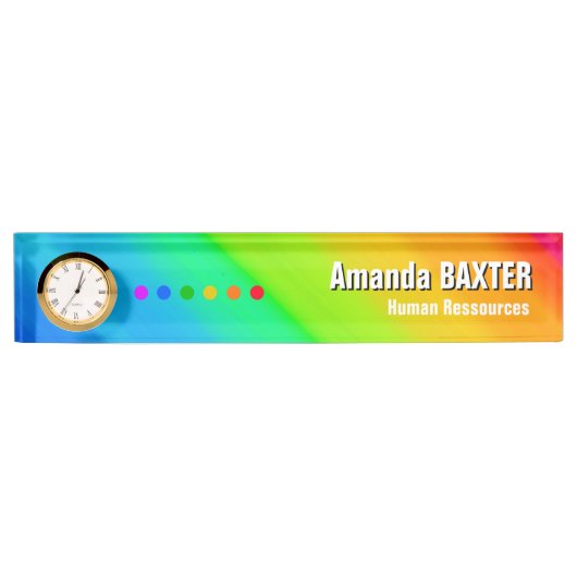 Regenboog Naamlabel Naambordje (Voorkant)