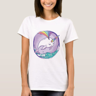 Regenboog Narwal T-shirt