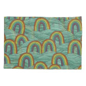 Regenboog Natuur: Handgetekende  compositie Kussensloop (Achterkant)