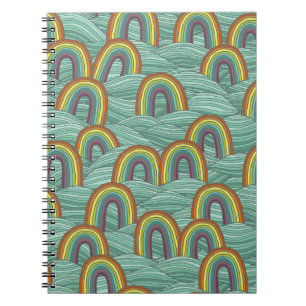 Regenboog Natuur: Handgetekende compositie Notitieboek