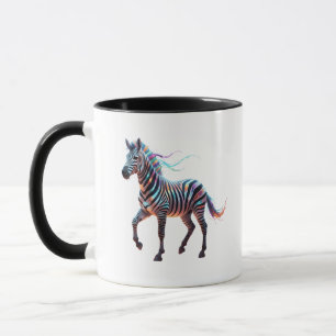 Regenboog Neon Fantasy Zebra Mok