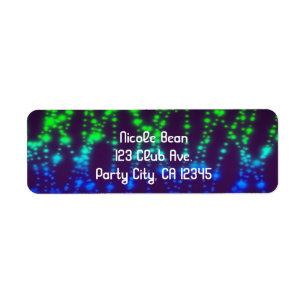 Regenboog Neon Glow Lights Sparkle Verjaardagsfees Etiket