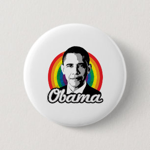 Regenboog Obama - LGBT Politiek - Ronde Button 5,7 Cm