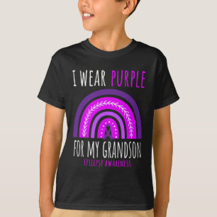 Regenboog Oma Opa Paars Kleinzoon Epilepsie A T-shirt
