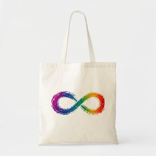 Regenboog Oneindigheidssymbool Neurodiversiteit Tote Bag (Voorkant)
