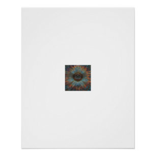 Regenboog Oog Kaleidoscoop Mandala Perfect Poster