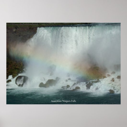 Regenboog op Amerikaanse Niagara Herfsten Poster (Voorkant)